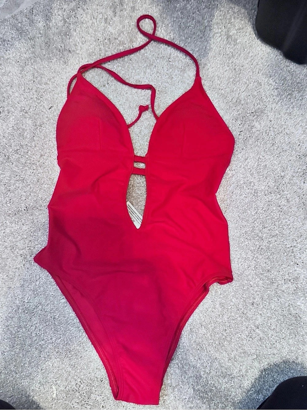 Abercrombie & Fitch Red Cutout One-Piece Swimsuit Size XS